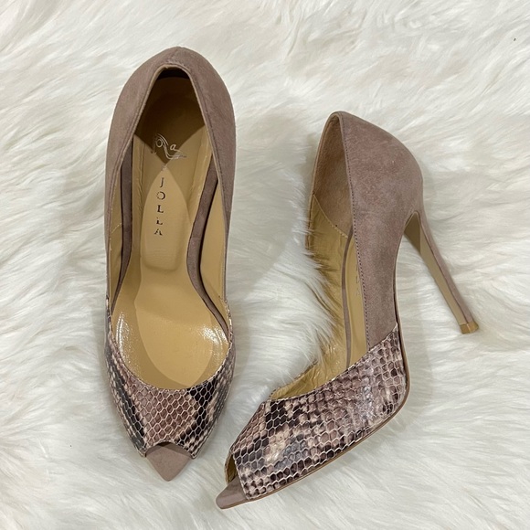 FJOLLA PEEP TOE HEALS - Picture 1 of 12